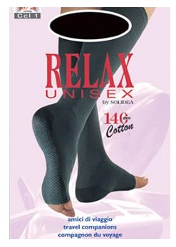 RELAX UNISEX 140 GAMBALETTO COTTON PUNTA APERTA NATUR 4XL - Pharmaleader
