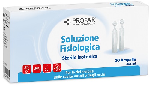 SOLUZIONE FISIOLOGICA STERILE ISOTONICA PROFAR 20 AMPOLLE DA 5 ML - Pharmaleader