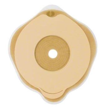 PLACCA PIANA FLEXIMA KEY 60 MM CON PROTETTORE CUTANEO IDROCOLLOIDALE E FLANGIA 5 PEZZI - Pharmaleader