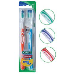 GUM SUPER TIP 463 COMPACT SPAZZOLINO MEDIO BONUS PACK 2 PEZZI - Pharmaleader