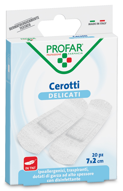CEROTTO TESSUTO NON TESSUTO DELICATO MEDI 7X2 CM 20 PEZZI PROFAR - Pharmaleader