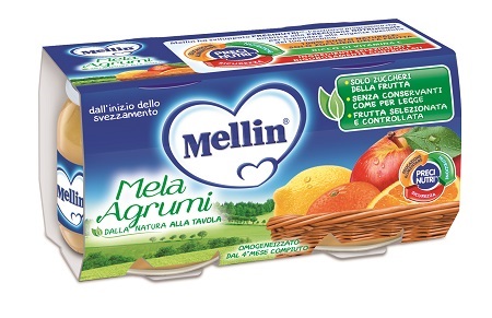 MELLIN OMOGENEIZZATO MELA AGRUMI 100 G 2 PEZZI - Pharmaleader
