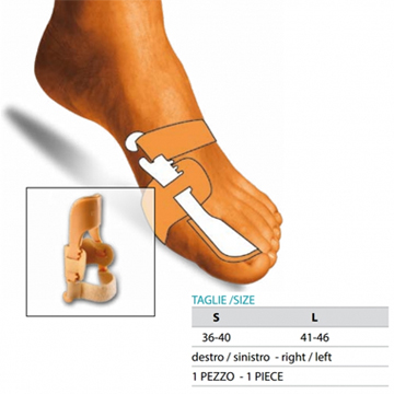 ORIONE OK PED 229 CORRETTORE NOTTURNO ALLUCE VALGO DESTRO BIANCO S 35-40 - Pharmaleader