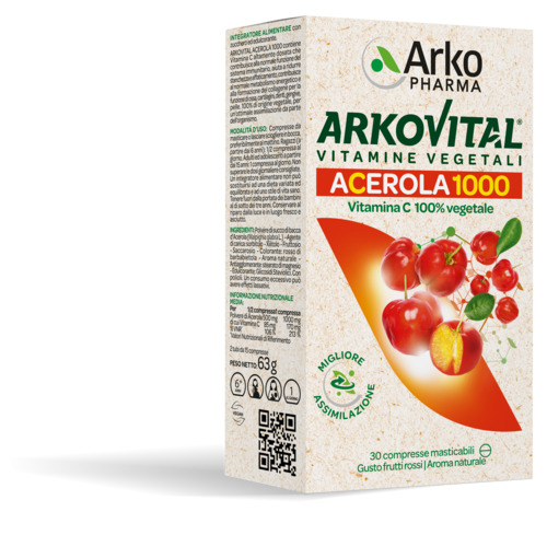 ARKOVITAL ACEROLA 1000 30 COMPRESSE MASTICABILI - Pharmaleader