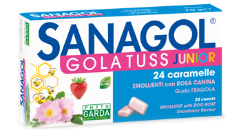 SANAGOL GOLA TUSS JUNIOR FRAGOLA 24 CARAMELLE - Pharmaleader