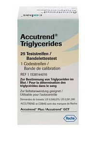 STRISCE REATTIVE PER TRIGLICERIDI ACCUTREND 25 PEZZI - Pharmaleader