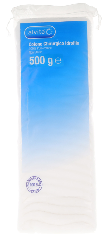 COTONE CHIRURGICO IDROFILO ALVITA 100% PURO COTONE 500 G - Pharmaleader