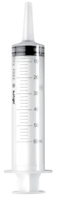 SIRINGA STERILE MONOUSO 60ML CONO CATETERE CENTRALE INJ-LIGHT SENZA AGO 1 PEZZO - Pharmaleader