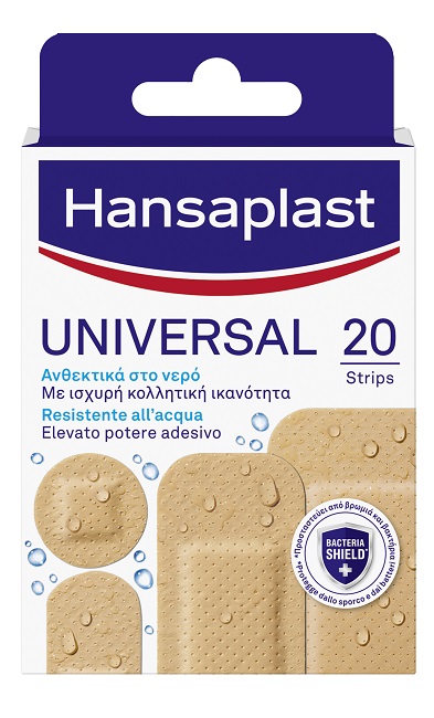 CEROTTO HANSAPLAST UNIVERSAL RESISTENTE ALL'ACQUA 4 FORME ASSORTITE 20 PEZZI - Pharmaleader
