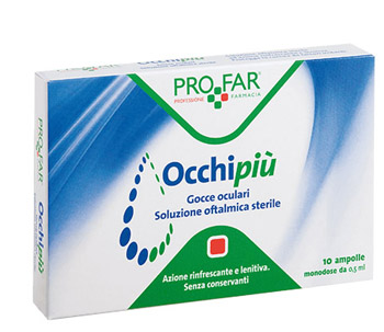 OCCHIPIU' GOCCE OCULARI RINFRESCANTI 10 FL DA 0,5 ML PROFAR - Pharmaleader