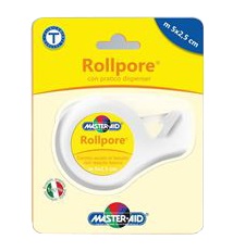 CEROTTO IN ROCCHETTO MASTER-AID ROLLPORE TESSUTO NON TESSUTO CON DISPENSER 2,5CM X 5 M - Pharmaleader