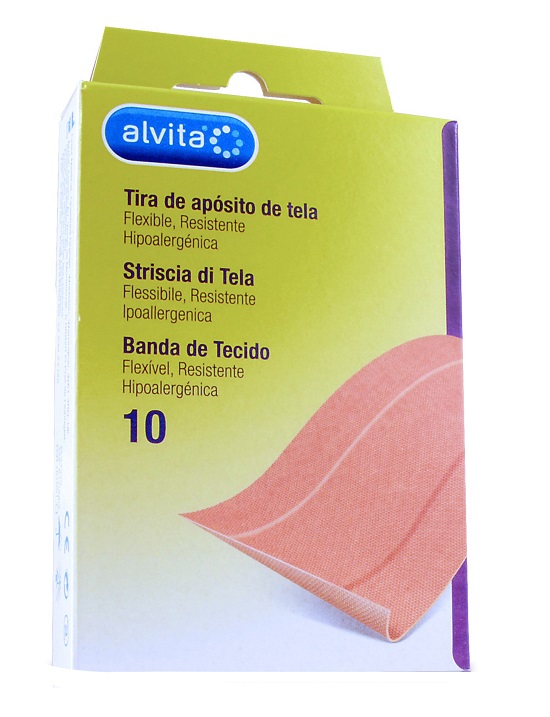 CEROTTO IN STRISCIA DI TELA ALVITA 10 X 6 CM 10 PEZZI - Pharmaleader