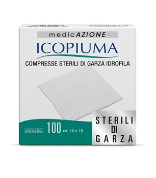 ICOPIUMA GARZA COMPRESSA IDROFILA 10X10CM 100 PEZZI - Pharmaleader