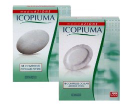 ICOPIUMA GARZA COMPRESSA OCULARE DI COTONE 10 PEZZI - Pharmaleader
