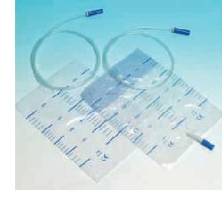 SACCA RACCOLTA URINA DA LETTO IN PVC NON STERILE VOLUME 2 LITRI TUBO LUNGHEZZA 90 CM CON SCARICO E VALVOLA ANTIREFLUSSO 30 PEZZI - Pharmaleader