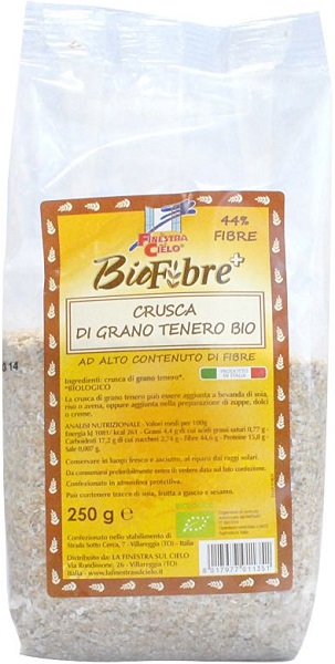FSC BIOFIBRE+ CRUSCA DI GRANO TENERO BIO AD ALTO CONTENUTO DI FIBRA 250 G - Pharmaleader
