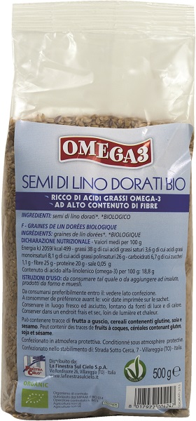 LA FINESTRA SUL CIELO SEMI DI LINO DORATI 500 G - Pharmaleader