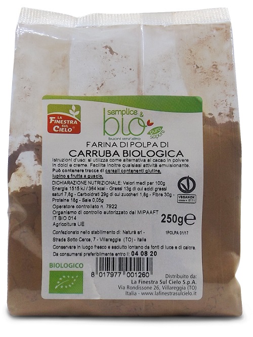 POLPA DI CARRUBA FARINA BIO 250 G - Pharmaleader