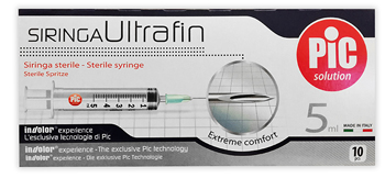 SIRINGA PIC ULTRAFINE 5 ML AGO 14 10 PEZZI - Pharmaleader