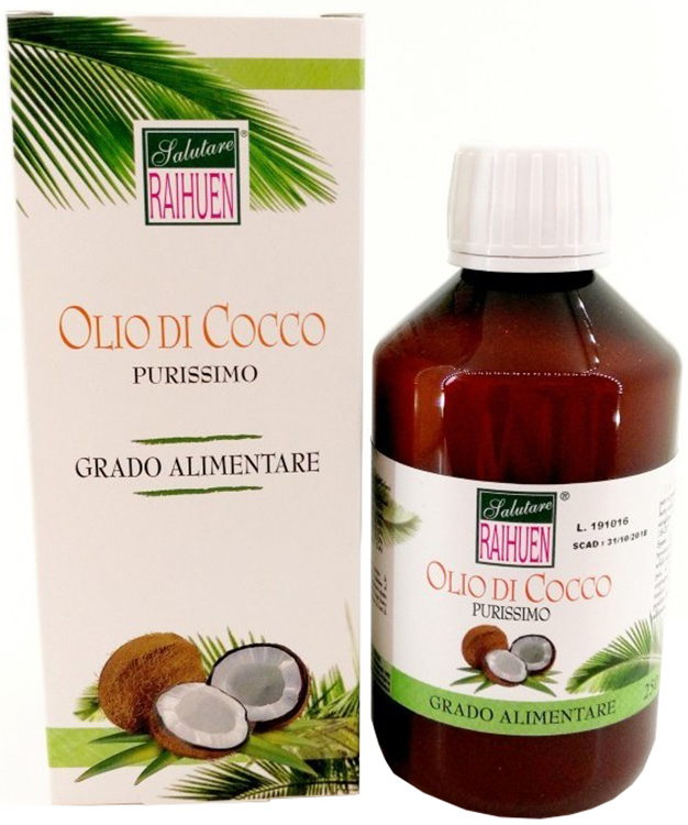 RAIHUEN OLIO COCCO GRADO ALIMENTARE 250 ML - Pharmaleader