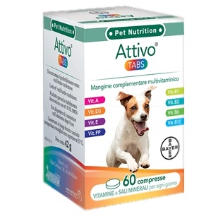 ATTIVO TABS ASTUCCIO DA 60 COMPRESSE ALTAMENTE APPETIBILI - Pharmaleader