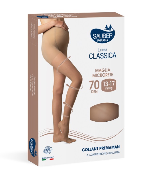 SAUBER COLLANT PREMAMAN 140 DENARI MAGLIA MICRORETE NEUTRO BEIGE 5 LINEA CLASSICA - Pharmaleader