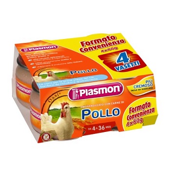 PLASMON OMOGENEIZZATO POLLO CON GIFT 4 X 80 G - Pharmaleader