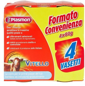 PLASMON OMOGENEIZZATO VITELLO 4 X 80 G - Pharmaleader