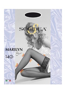 MARILYN 140 SHEER CALZA AUTOREGGENTE NERO 4 - Pharmaleader