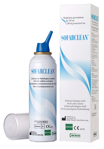 SOLUZIONE FISIOLOGICA SOFARCLEAN 150ML IN BOMBOLETTA PRESSURIZZATA - Pharmaleader