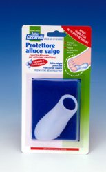 PROTETTORE ALLUCE VALGO REALIZZATO IN GEL DI SILICONE BIANCOSEMITRASPARENTE SAGOMATO PER AVVOLGERE LA PARTE DOLENTE E SENSIBILE DELL'ALLUCE IGIENEPIEDE 1 PEZZO - Pharmaleader