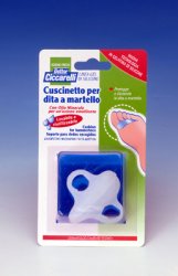 CUSCINETTO PER DITA A MARTELLO REALIZZATO IN GEL DI SILICONEBIANCO SEMITRASPARENTE SAGOMATA PER PROTEGGERE E DISTENDERE LE DITA CONTRATTE IGIENEPIEDE 2 PEZZI - Pharmaleader