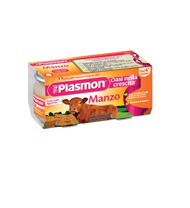 PLASMON OMOGENEIZZATO MANZO 4 X 80 G - Pharmaleader