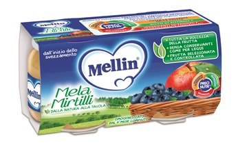 MELLIN OMOGENEIZZATO MELA MIRTILLO 100 G 2 PEZZI - Pharmaleader