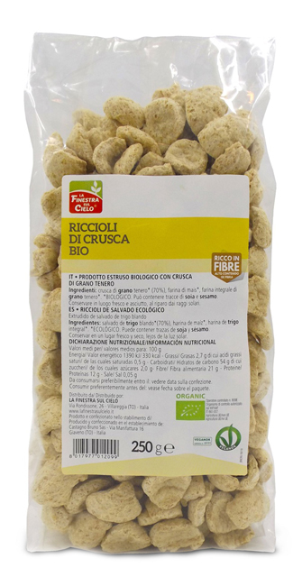 FSC BIOFIBRE+ RICCIOLI DI CRUSCA BIO AD ALTO CONTENUTO DI FIBRA 250 G - Pharmaleader