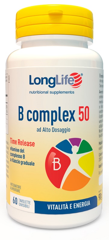 LONGLIFE B COMPLEX 50 RILASCIO GRADUALE 60 TAVOLETTE DIVISIBILI - Pharmaleader