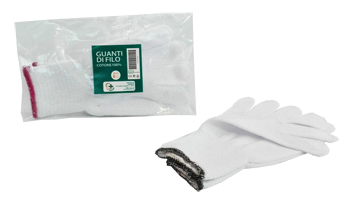 GUANTO DI FILO COTONE 100% BIANCO PER ALLERGIE DERMATOLOGICHE 7,5 1 PAIO - Pharmaleader