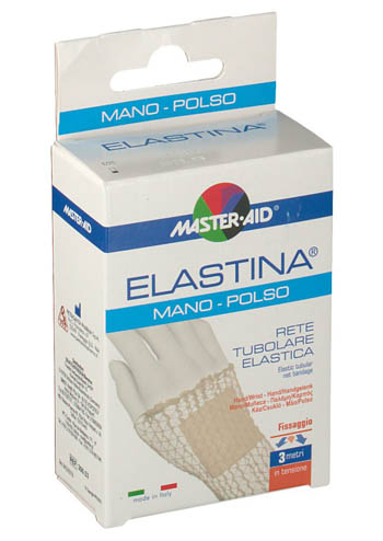 RETE TUBOLARE ELASTICA IPOALLERGENICA MASTER-AID ELASTINA MANO/POLSO 3 MT IN TENSIONE CALIBRO 3 CM - Pharmaleader