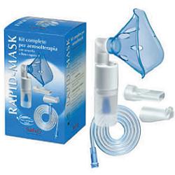 KIT COMPLETO PRONTEX RAPID MASK PER AEROSOLTERAPIA CON AMPOLLA PLASTICA +MASCHERA PER ADULTI +TUBO PRESSIONE +ACCESSORIO NASALE +BOCCHERUOLA - Pharmaleader