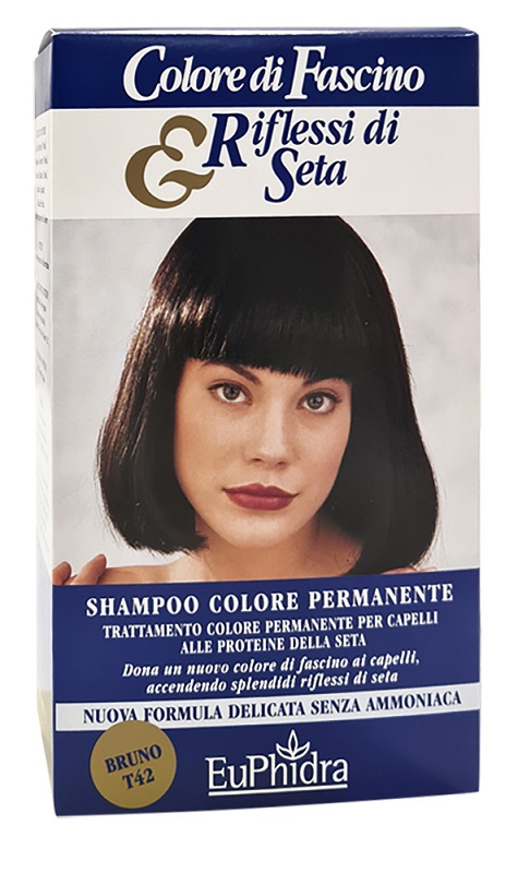 EUPHIDRA COLORE DI FASCINO & RIFLESSI DI SETA SHAMPOO COLORE PERMANENTE 42 BRUNO 120 ML - Pharmaleader