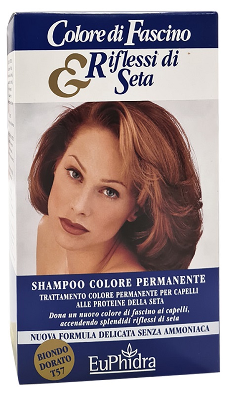 EUPHIDRA COLORE DI FASCINO & RIFLESSI DI SETA SHAMPOO COLORE PERMANENTE 57 BIONDO DORATO 120 ML - Pharmaleader