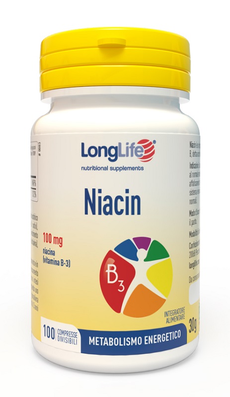 LONGLIFE NIACIN 100 MG 100 COMPRESSE DIVISIBILI - Pharmaleader