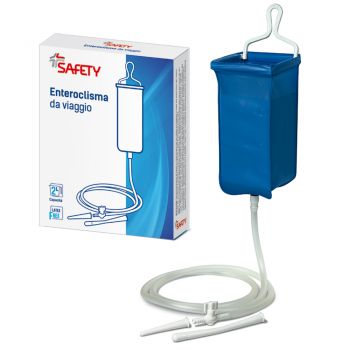 ENTEROCLISMA DA VIAGGIO KLISTER IN GOMMA CON CANNULA ANALE EVAGINALE 2 LITRI - Pharmaleader