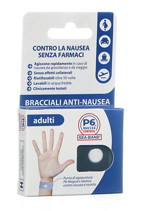 BRACCIALE ANTI NAUSEA PER ADULTI P6 NAUSEA CONTROL 2 PEZZI - Pharmaleader