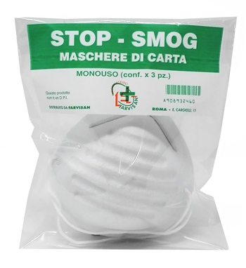 MASCHERE DI CARTA STOP-SMOG MONOUSO 3 PEZZI - Pharmaleader