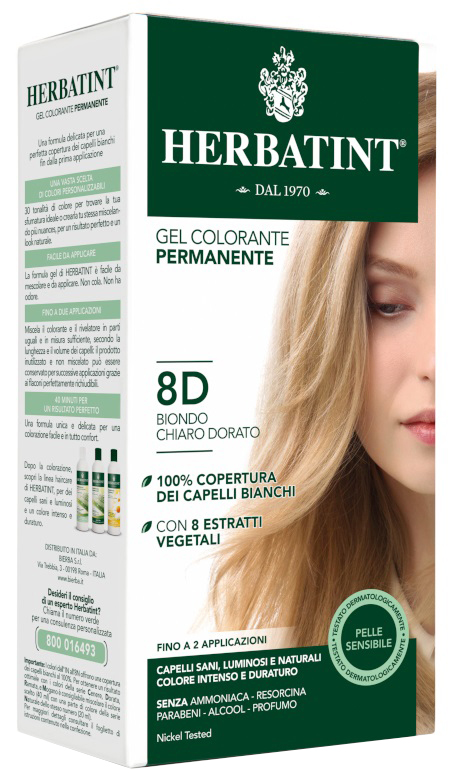 HERBATINT 8D BIONDO CHIARO DORATO 150 ML - Pharmaleader