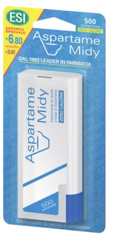 ESI ASPARTAME MIDY 500 COMPRESSE CON DISPENSER - Pharmaleader