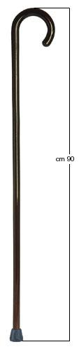 BASTONE IMPUGNATURA CURVA LEGNO LUCIDO SCURO - Pharmaleader