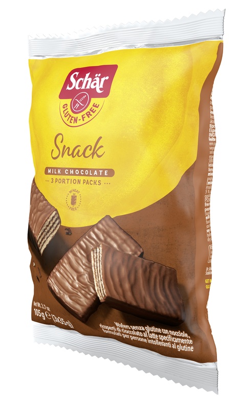SCHAR SNACK CON CIOCCOLATO AL LATTE E NOCCIOLE 3 WAFER X 35 G - Pharmaleader