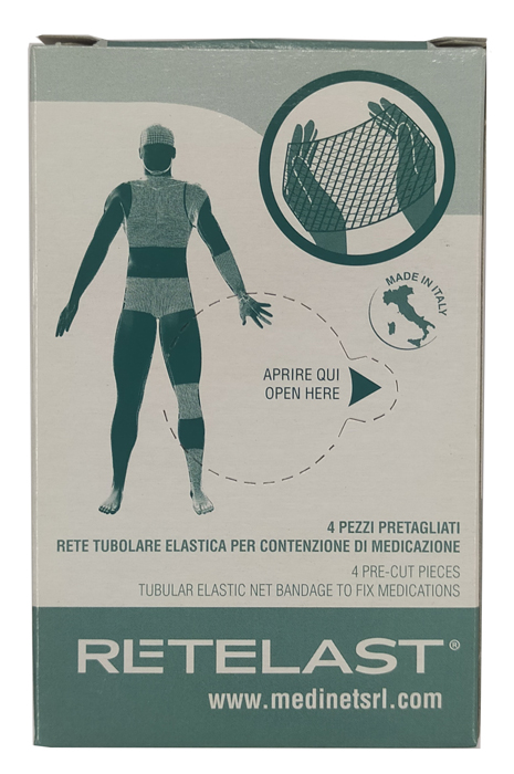 RETE TUBOLARE RETELAST ELASTICA PRETAGLIATA BIANCA BABY OMBELICALE 4 PEZZI - Pharmaleader
